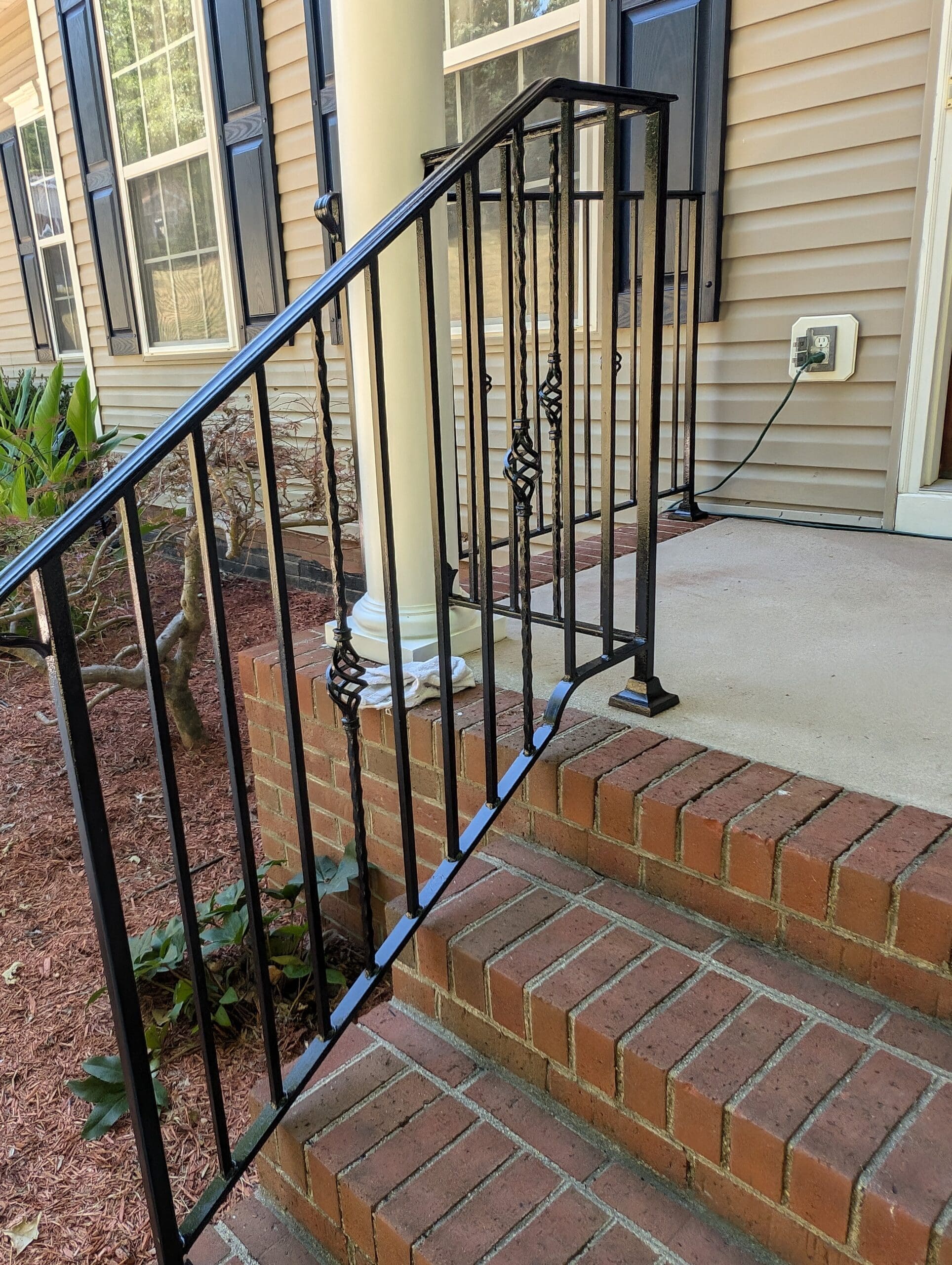 painting metal handrails