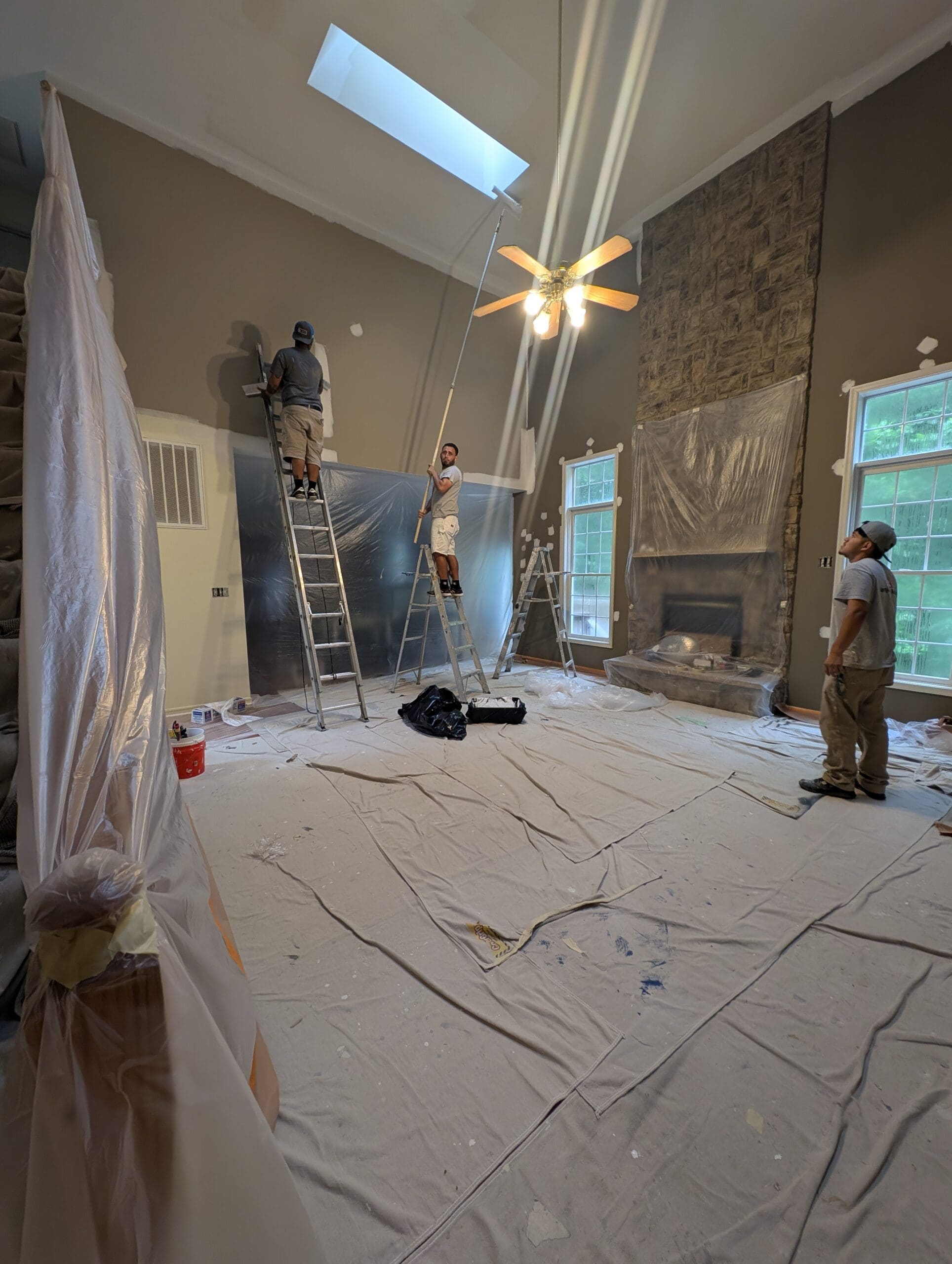 Popcorn Ceiling Removal & Smooth Finishing